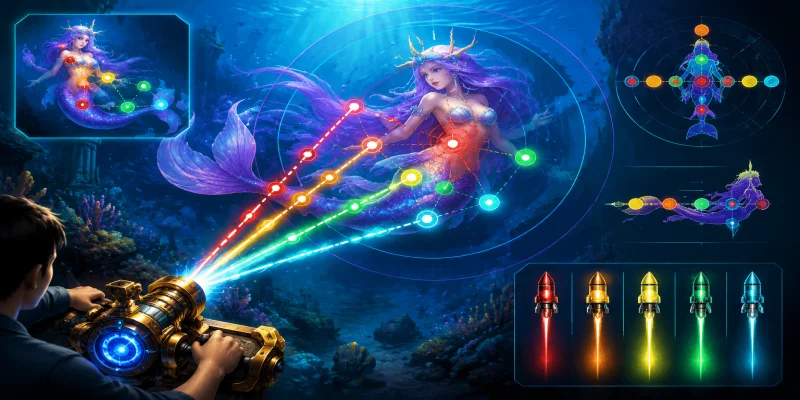 Bản đồ phân tích đường đạn và hitbox tối ưu khi săn Boss trong game bắn cá nhân ngư.